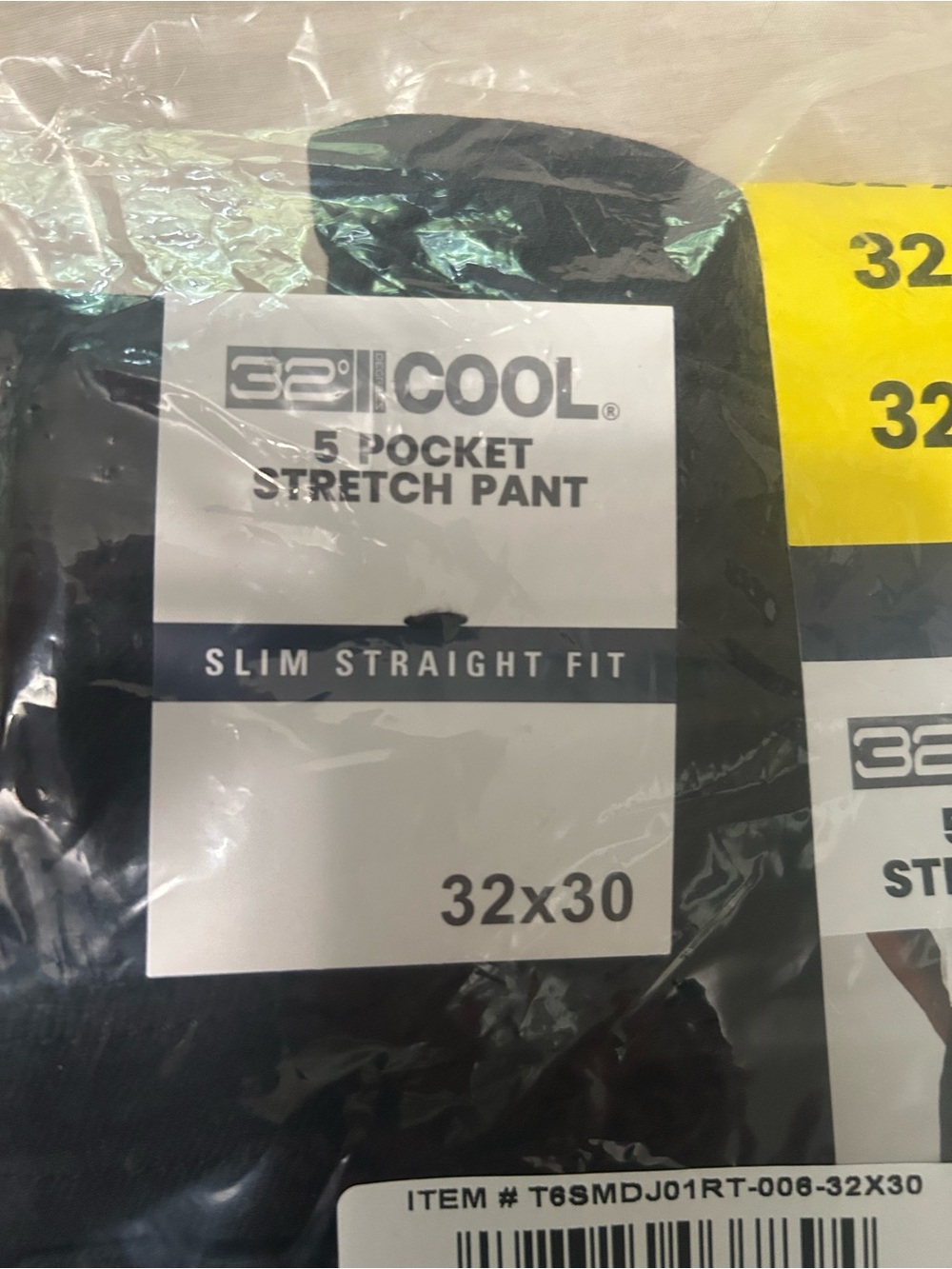 32 Degrees Men Jeans Straight Black